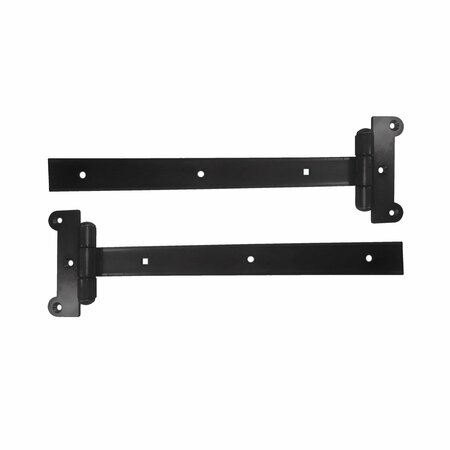 Nuvo Iron BLACK STEEL 12 in STRAP HINGES, 2PK SH12BLK